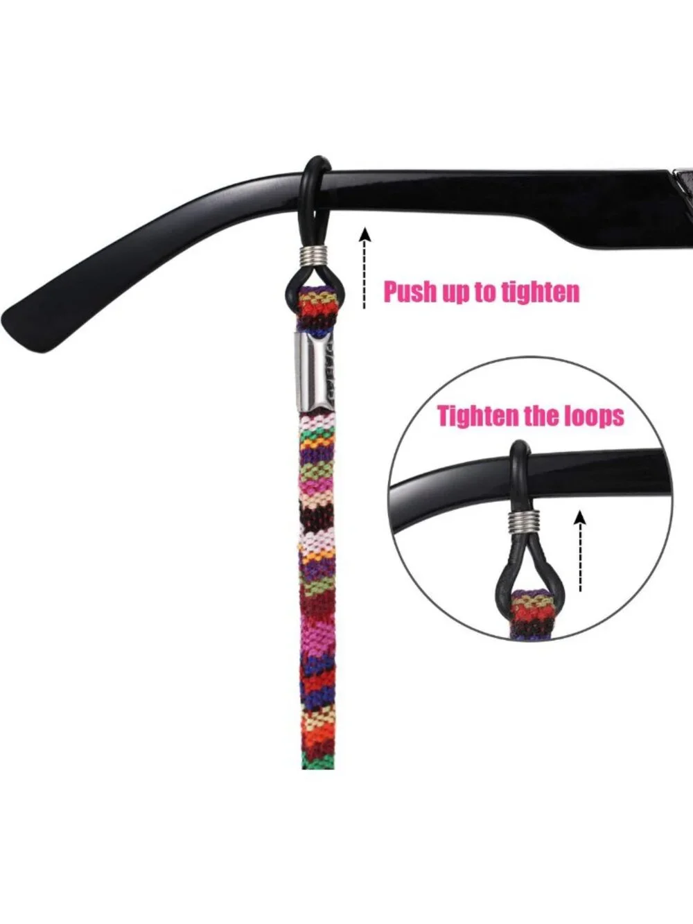 Multicolored Eyeglass Holder Lanyard Strap - 24 Pack Sunglasses Retainer Chain